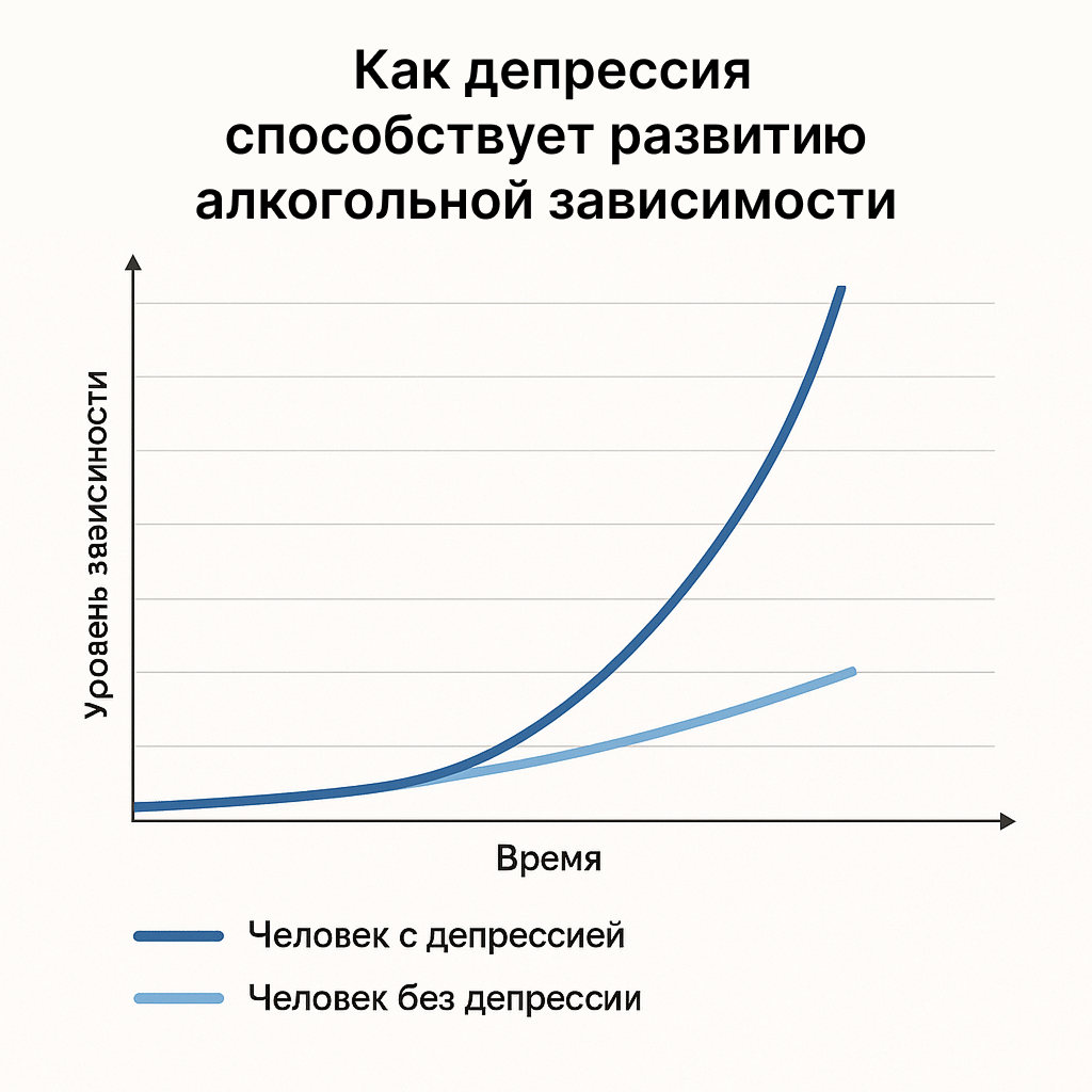 Как депрессия способствует развитию алкогольной зависимости