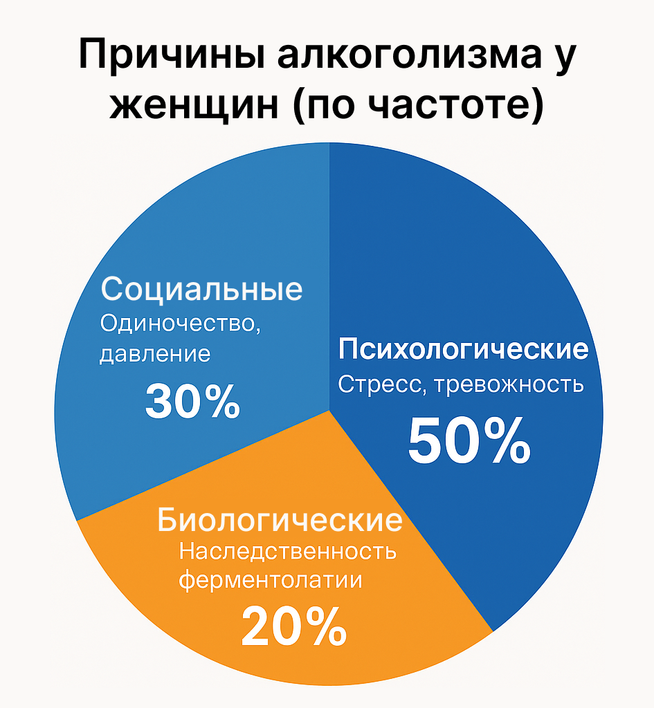 Причины алкоголизма у женщин