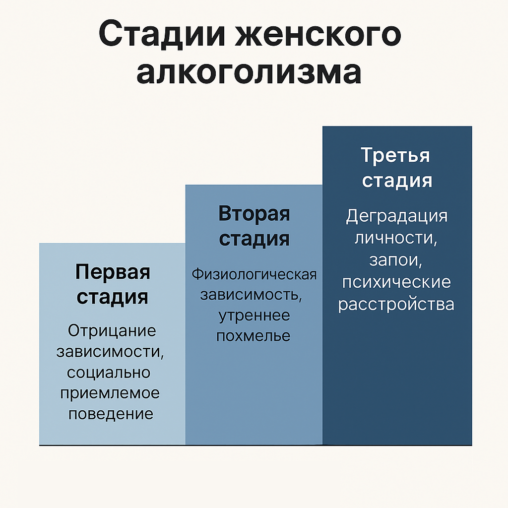 Стадии женского алкоголизма