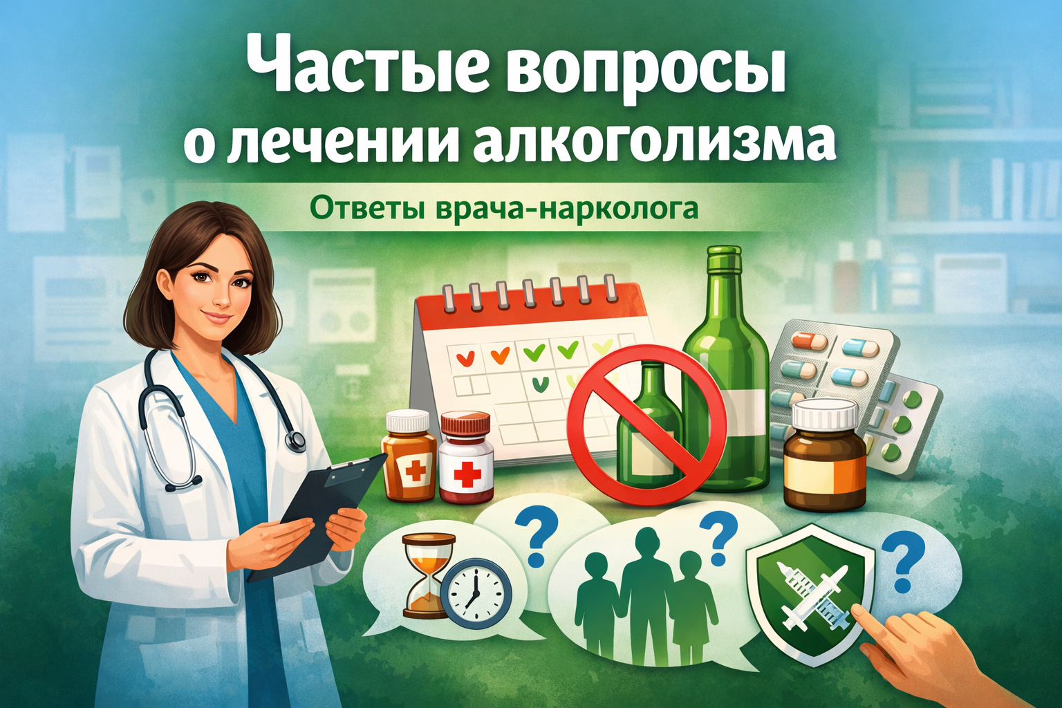 Частые вопросы о лечении алкоголизма: ответы врача